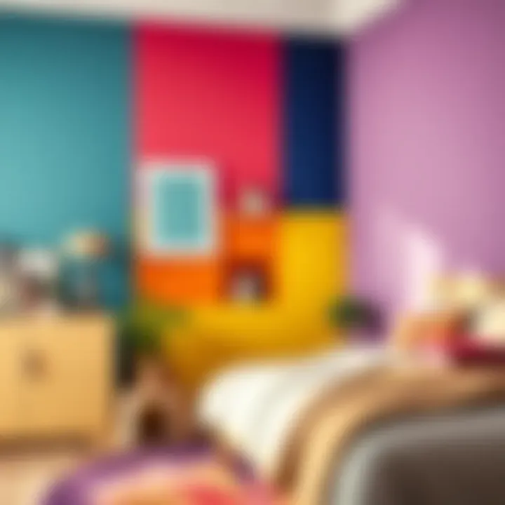 Vibrant Color Palette for Bedroom Inspiration A vibrant color palette showcasing various bedroom paint options