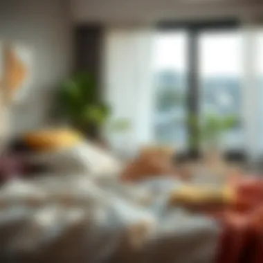 A person relaxing on a bed, emphasizing comfort and quality