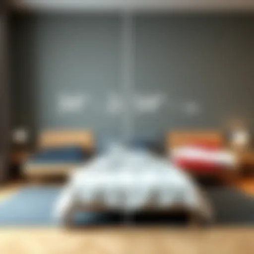 Different bed sizes displayed side by side for comparison