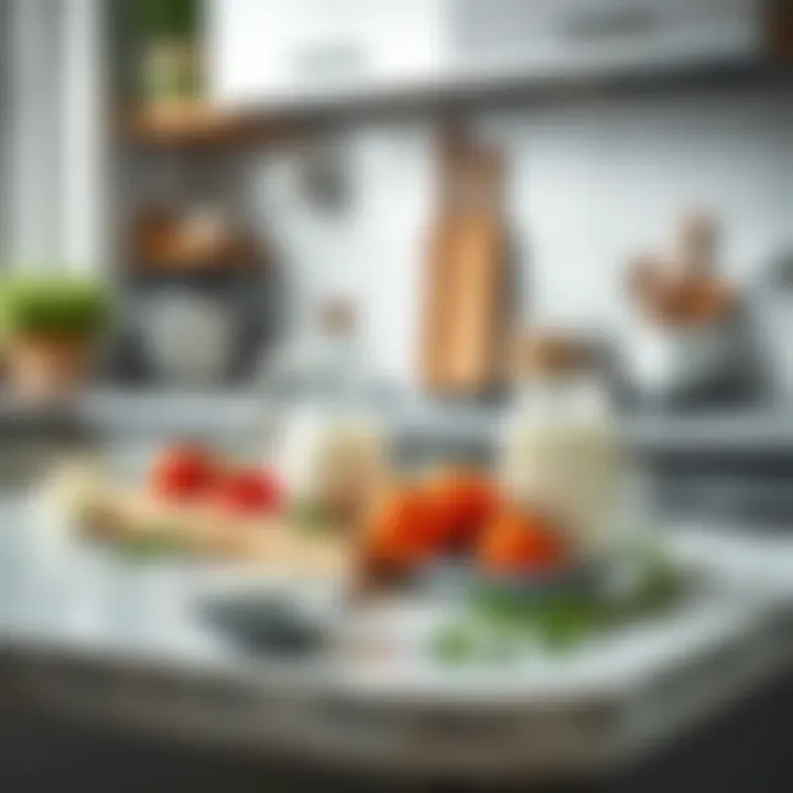 Ingredients for yogurt making on a kitchen counter